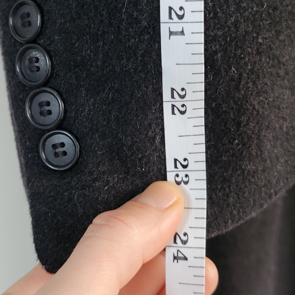London Fog Wool Gray Trench Coat Men's Size L Formal Academia Classic Old Money - Picture 12 of 13